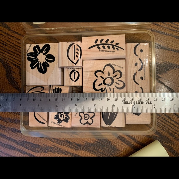 Fanciful Flowers rubber stamp set - Picture 2 of 4